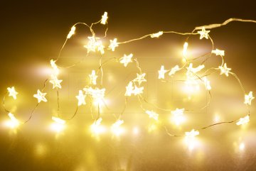 Vánoční dekorace LED hvězdičky na baterie 20 diod…