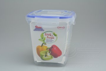 Plastový box na potraviny se silikonovým těsněním (15,5x15x15cm) - 1900ml 